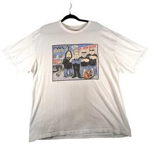 Pawn Stars in Las Vegas Cartoon Characters T-shirt, Color: White, Size: XL